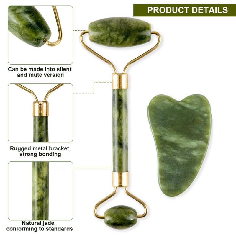 Массажер для лица Guasha Jade Roller Scraper Инструменты для ухода за кожей лица