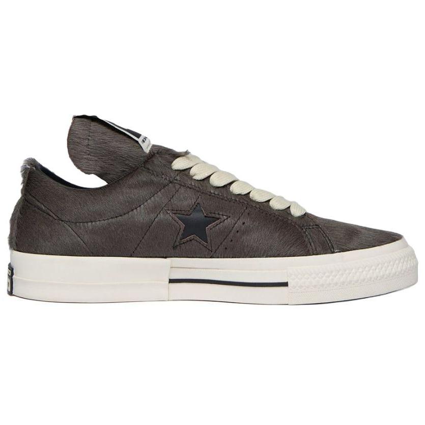 Rick Owens DRKSHDW HO25 Одностро Кожаная Корова Низкие Кеды для Скейтборда Унисекс Темно-серый DC02EX796A14R0-7809