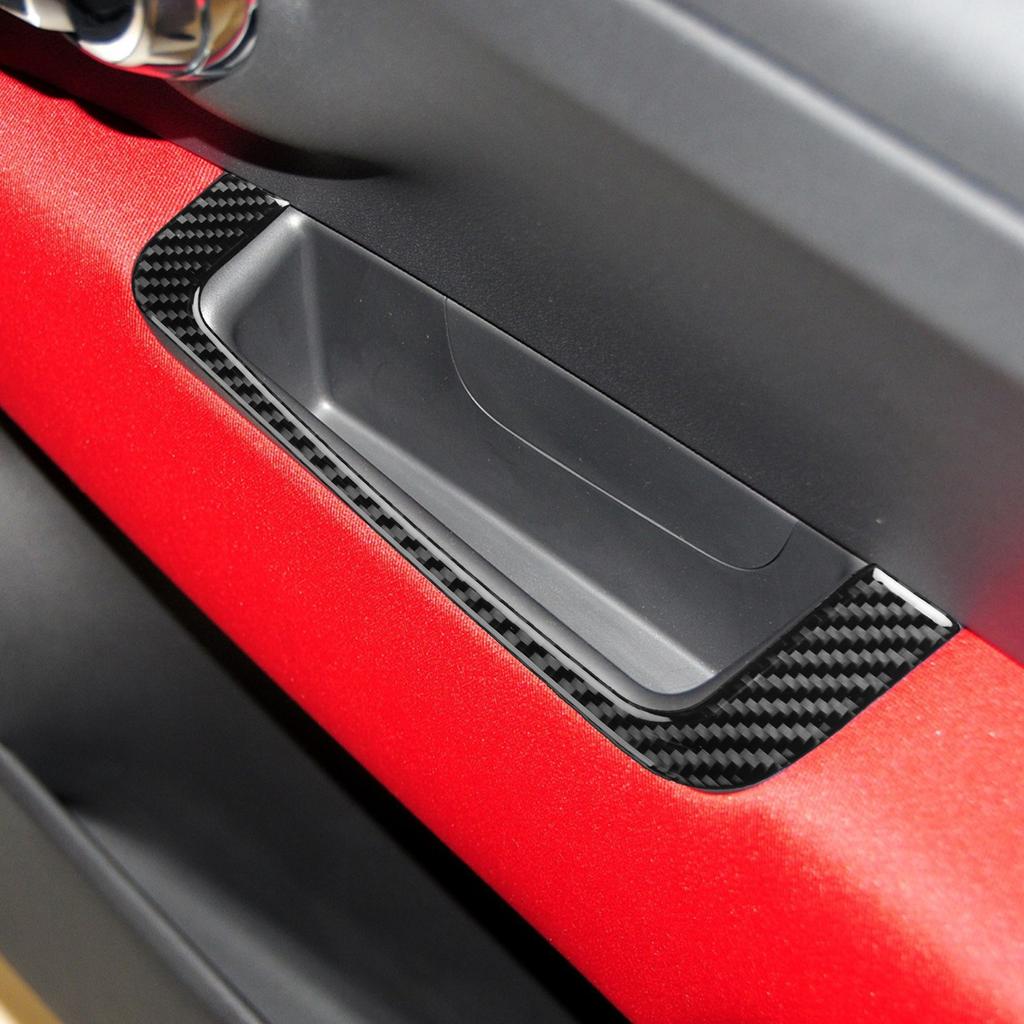 Car Door Panel Armrest Sticker Decal Carbon Fiber Interior Trim Cover for Fiat 500 2012-2015