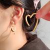 Легкий роскошный нишевый дизайн, модные серьги в стиле Японии и Южной Кореи, металлическая легкая версия, клипсы Love Front And Rear Cross Ear Clips