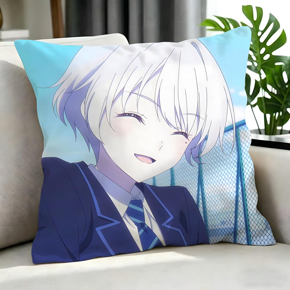 Anime Chitose Is In The Ramune Bottle Cushion Cover Cushion Cover Set 4Pcs 50X50 45X45 40X40 Pillowcase Decorative Sofa Home
