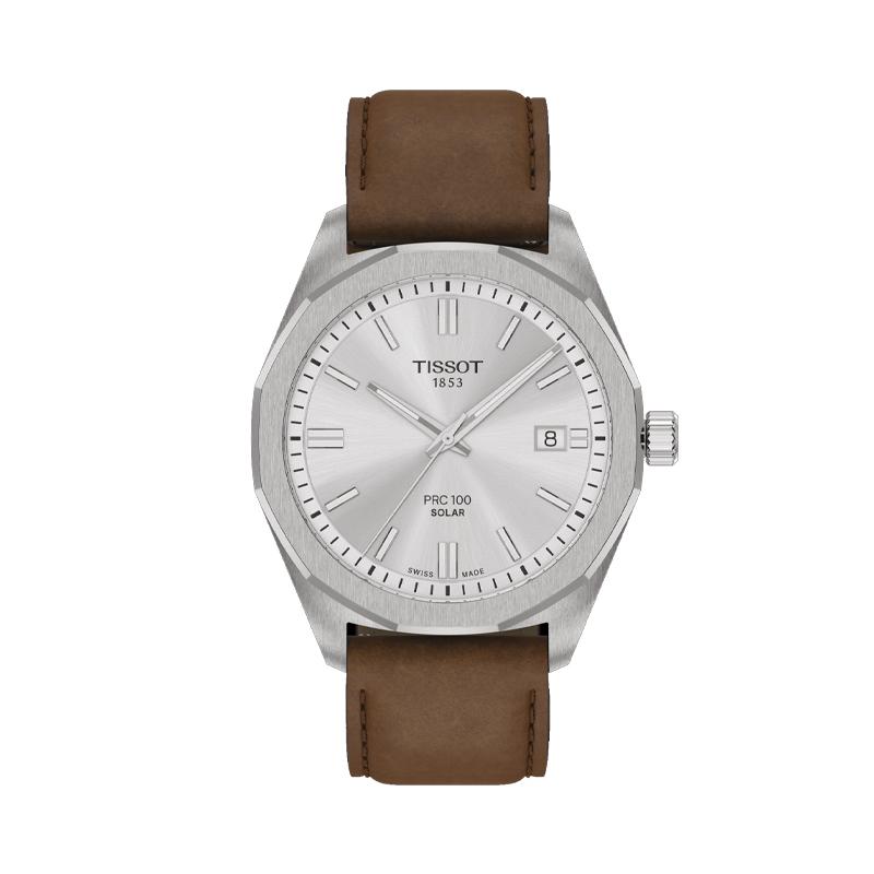 Tissot PRC100 Солнечный кварцевый механизм Мужские часы Часы 39 мм Черный циферблат T151.422.33.051.00