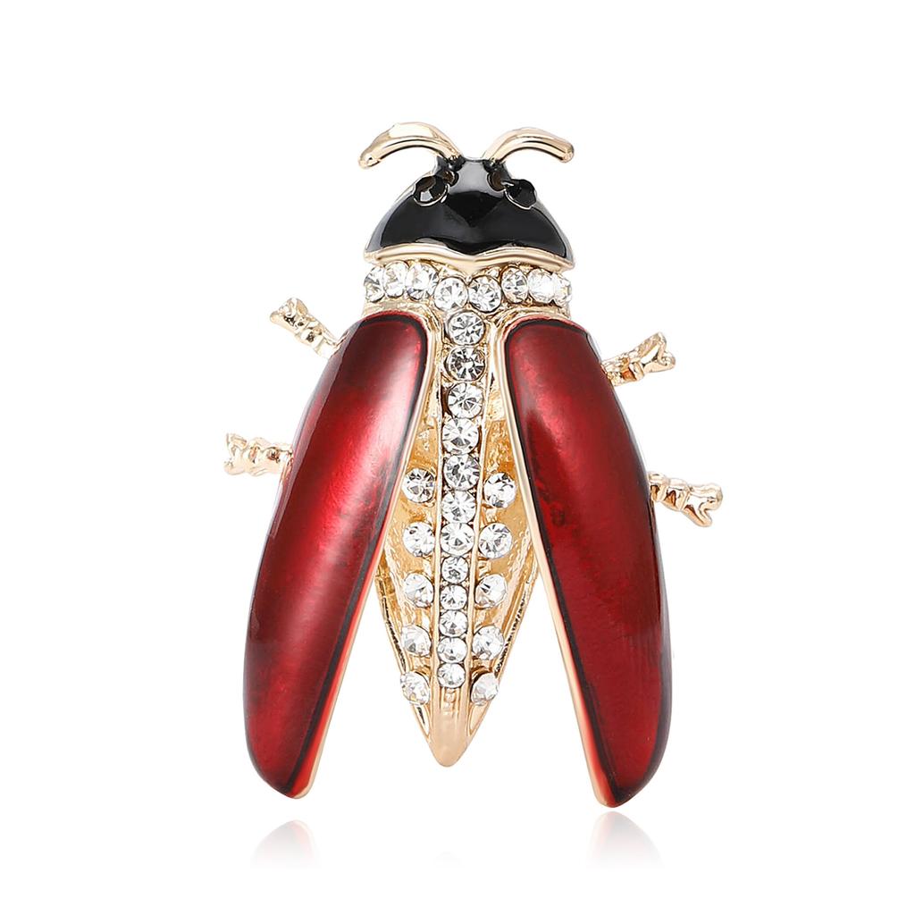 Модная универсальная брошь в виде божьей коровки из эмали из сплава, индивидуальная креативная брошь для мужского и женского костюма, кардиган, украшение для корсажа