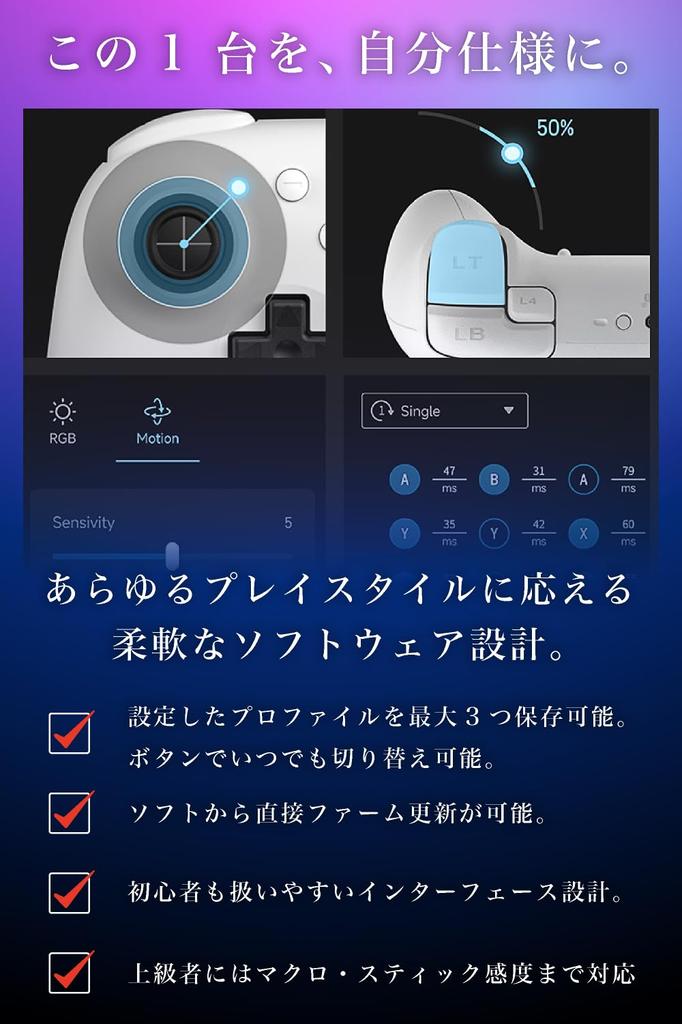 Беспроводной контроллер 8BitDo Ultimate 2 с RGB, совместимый с TMR, высокая скорость отклика, легкий, Windows/Android (белый)