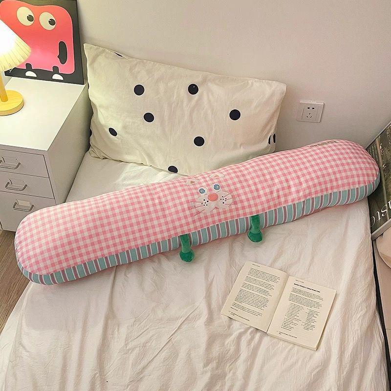 Прохладная длинная подушка из ледяного шелка для сна на боку - Съемная и моющаяся наволочка для взрослых