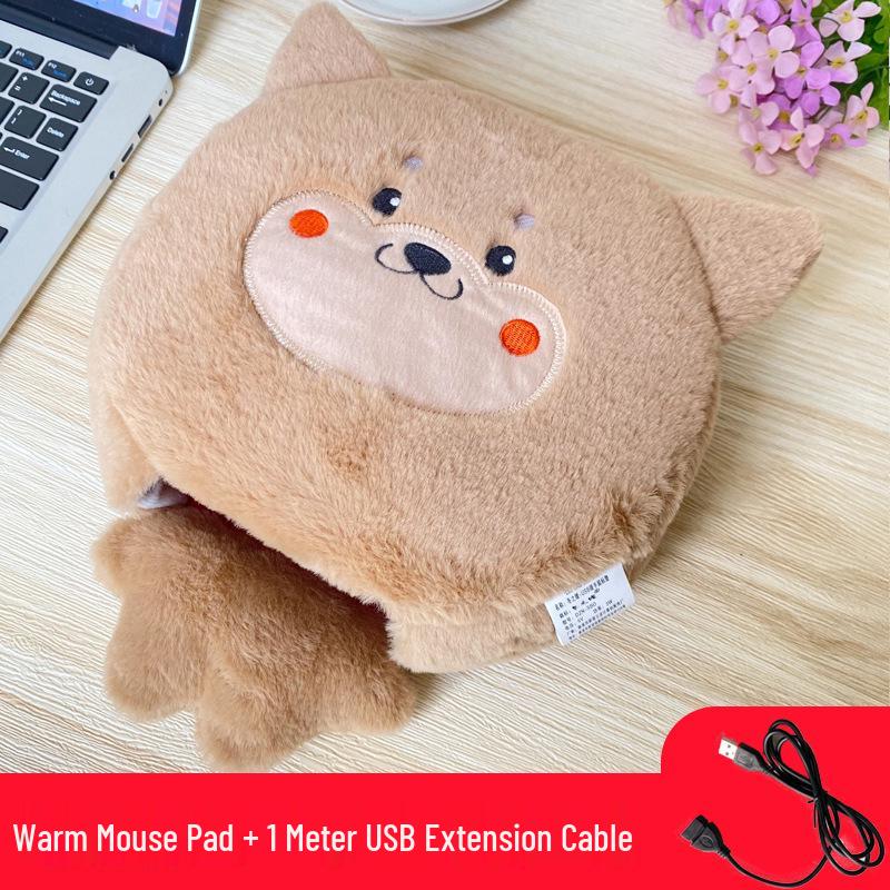 USB Нагреваемый коврик для мыши с поддержкой запястья - Флисовые перчатки-грелки для рук для мужчин