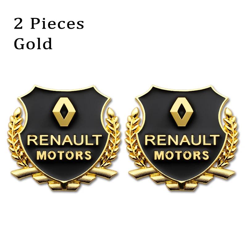 Interior Stickers For Renault Megane 2 Duster Logan Captur Clio Laguna Fluence Kadjar 2Pcs 3D Car Body Trunk Sticker Emblem Badg SS1