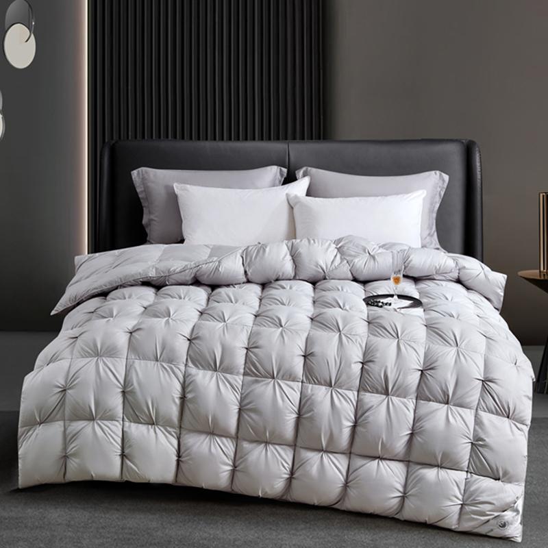 High-end 100% White Goose Down Duvet Winter Comfortable Warmth Comforter King Keep Warm Anti-drilling Winter Fall Quilt Queen