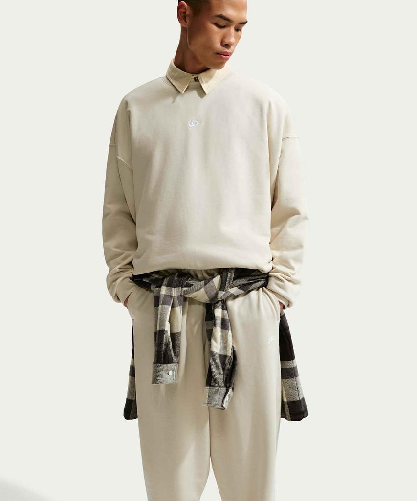Nike Спортивные штаны Club Oversized из французского терри M - Светло-хаки:Белый / If0722-229