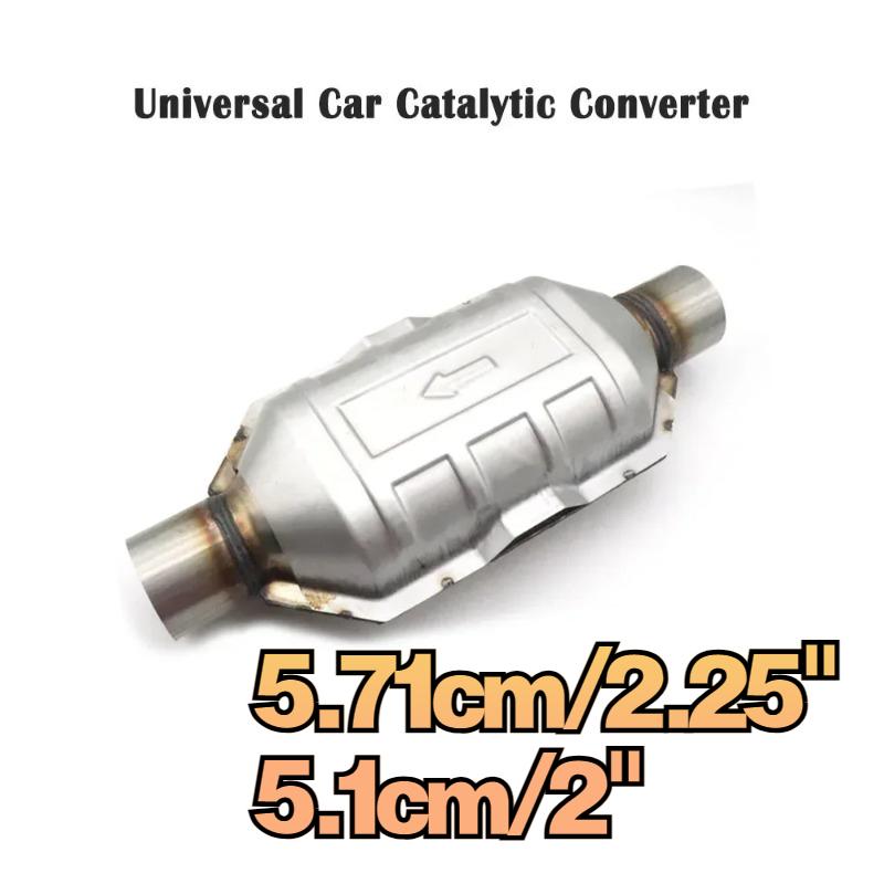 2,25" / 2" универсальный автомобильный каталитический нейтрализатор из нержавеющей стали, приварной протектор впускного/выпускного отверстия, выхлопная система, глушитель с 400 отверстиями