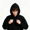Унисекс Черный Свободный Флисовый Худи - Классический Американский Стиль для Осени/Зимы