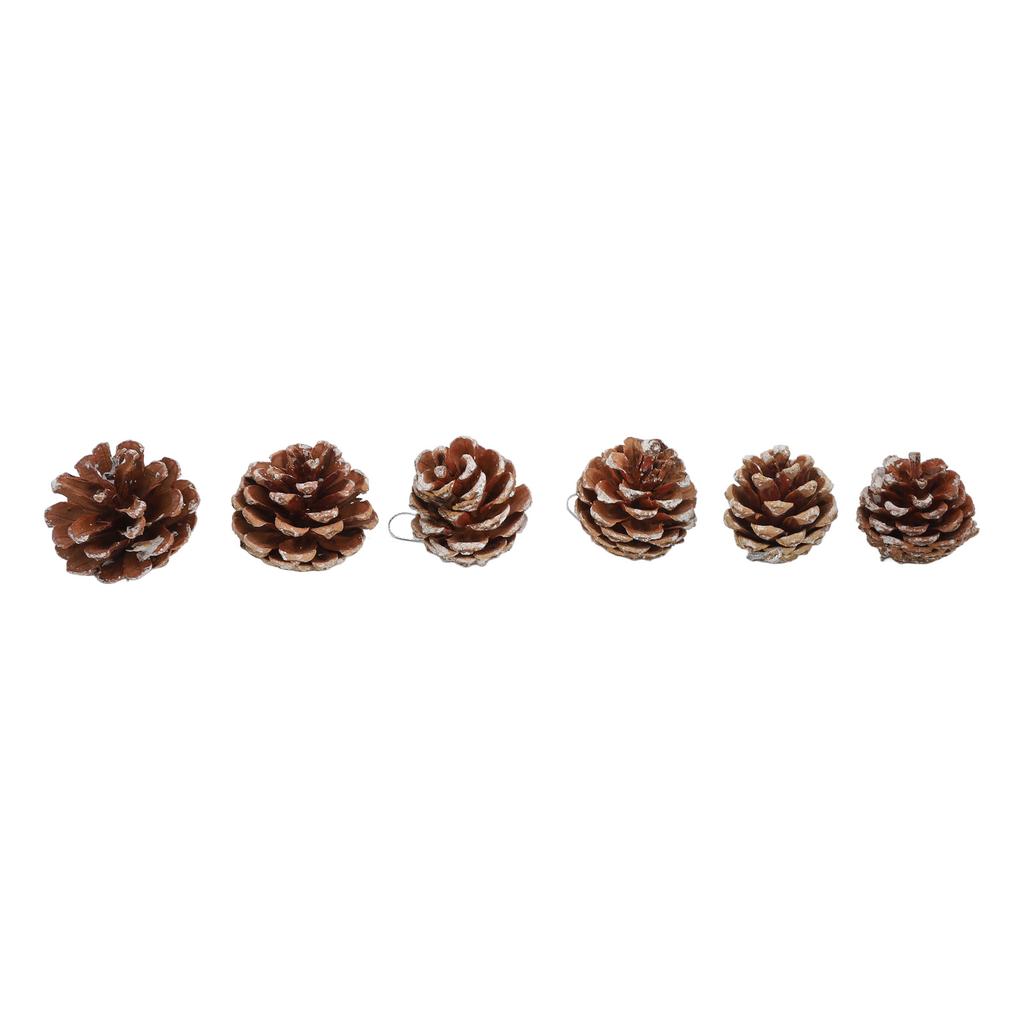 48pcs Christmas Pine Cones Ornaments with String Rustic Pine Cones Fall Decoration for DIY Crafts