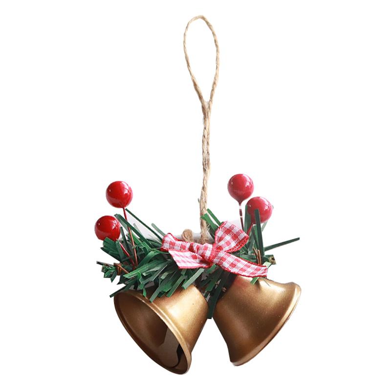 Рождественское украшение Двойной колокольчик Рождественская елка Подвеска Металлический колокольчик Подвеска