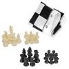 Portable Plastic International Chess Medieval Entertainment Board Game Set Black & White