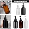 500ML PET Soap Dispenser Refillable Shampoo Conditioner Hands and Dishes Soap Dispenser Bottle for Kitchen Bathroom with Pump Distributor Bottle
