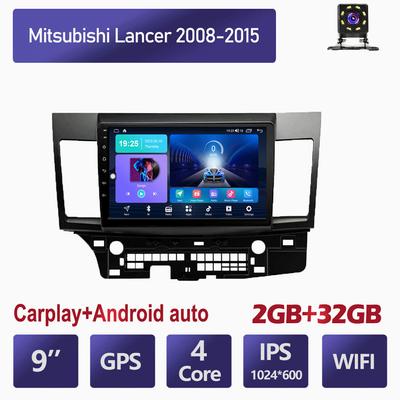 10-дюймовый Android Carplay для Mitsubishi Lancer 2008-2015, автомобильный радиоприемник, мультимедийный видеоплеер, GPS-навигация, WIFI, 2 + 32 ГБ
