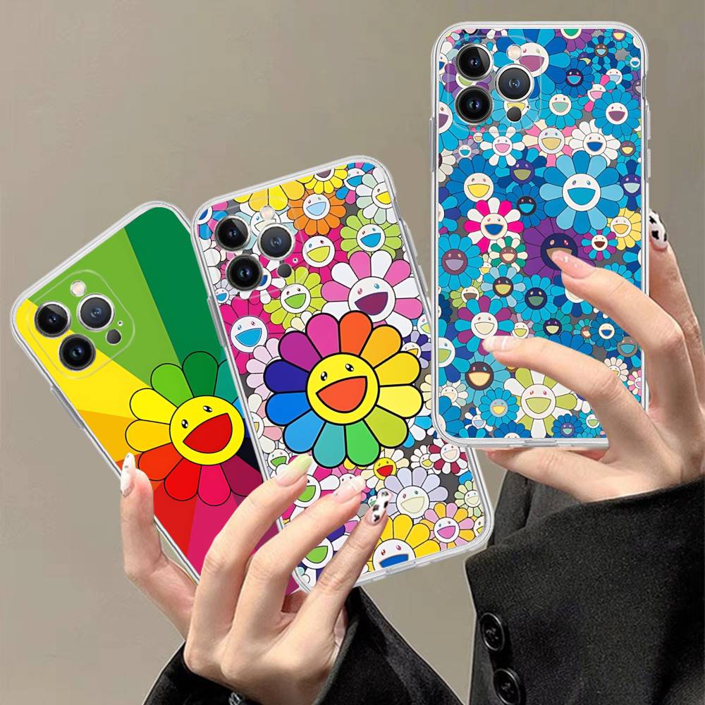 Арт японский M-Murakami Artisti T-Takash TPU Силиконовый Чехол Для IPhone 11 12 13 14 15 16 17 Pro Max Ударопрочный Прозрачная Задняя Крышка