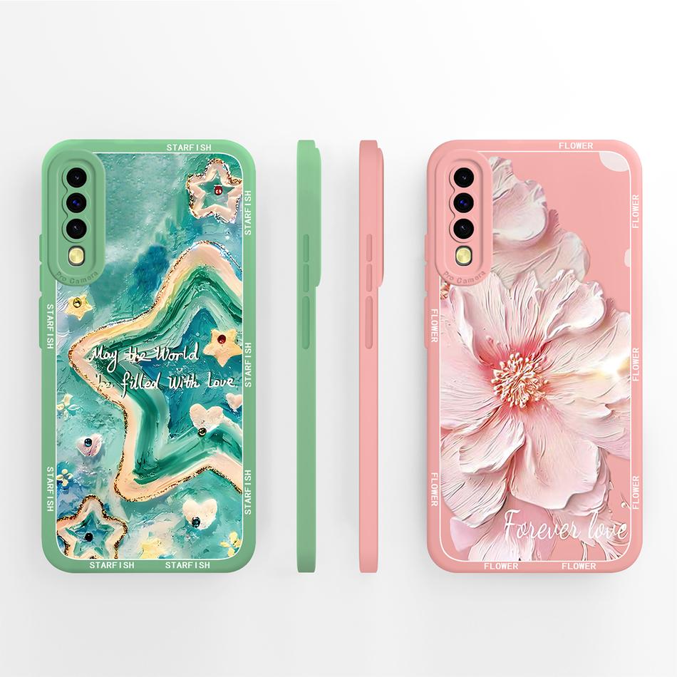 Чехол для Samsung Galaxy A50 A50S Эстетичный Креативный Мягкий Жидкий Силикон Чехол для Телефона Для Samsung A 50 Полная Защита Задняя Крышка