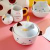 Кухонная серия Милая животная миска для лапши быстрого приготовления Большая вместимость двуручная керамическая миска для риса Детская противоожоговая миска для лапши Миска для риса и супа