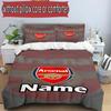 3pcs Duvet Cover Set (1*Duvet Cover + 2*Pillowcase, Without Core), Custom Name football team F.C Pattern Bedding Set, Home Bedroom Decor Gift