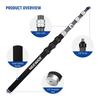 NEEWER Upgraded Microphone Boom Telescopic Carbon Fiber Microphone Boom Arm with 5 and Screw Cable Shoulder and Storage Bag Pole, 9.8ft/300cm