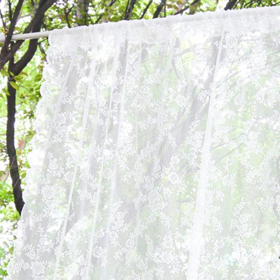 Yousheng Изысканная работа, обработка окон, износостойкая полиэстеровая белая кружевная панель, прозрачная занавеска для дома