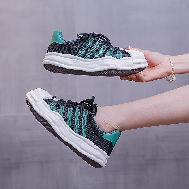 Обувь с ракушечным носком Детская летняя новинка Толстая подошва Растворяющаяся обувь Универсальная Повседневная Спортивная обувь Сетчатая Дышащая Сетчатая обувь