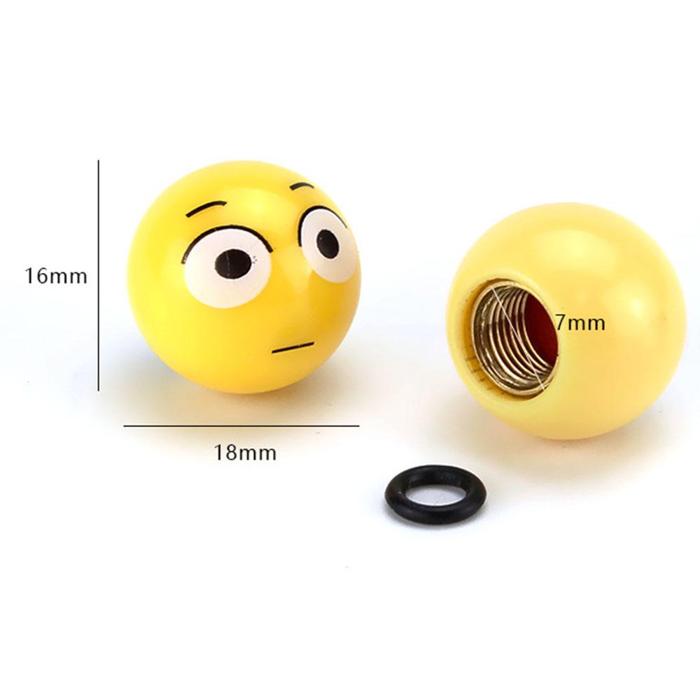 4Pcs Universal Wheel Valve Caps Dust Covers for Bicycle Motorcycle Car Spherical Stem Caps Modification Expression