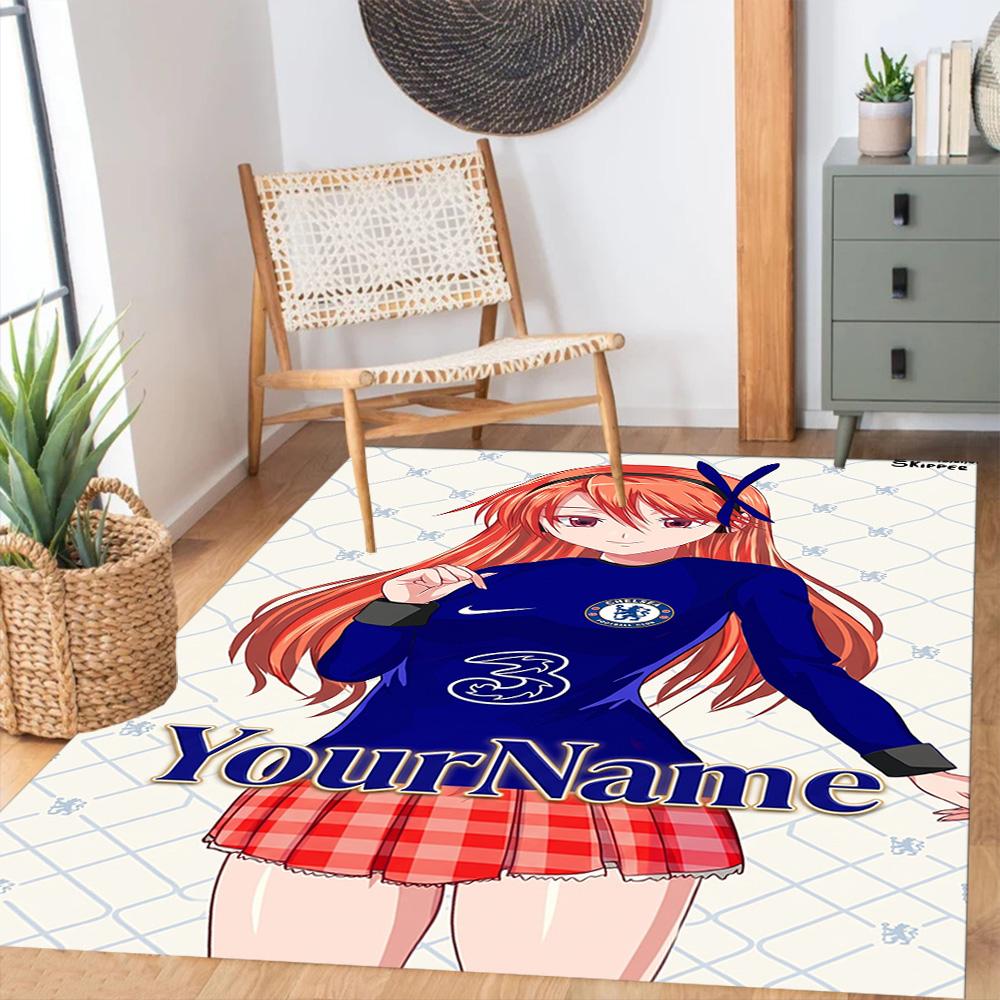 Chelsea Customized Name Area Rug Suitable for Playrooms Game Room Dormitory Dining Room Antislip Carpet Decorate Offices Perfect Gift for Women/Men