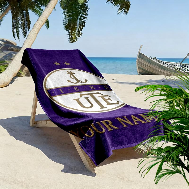 Custom Name Újpest FC Print Beach Towel, Large Soft Quick Dry Towel for Beach Camping Swimming_xia