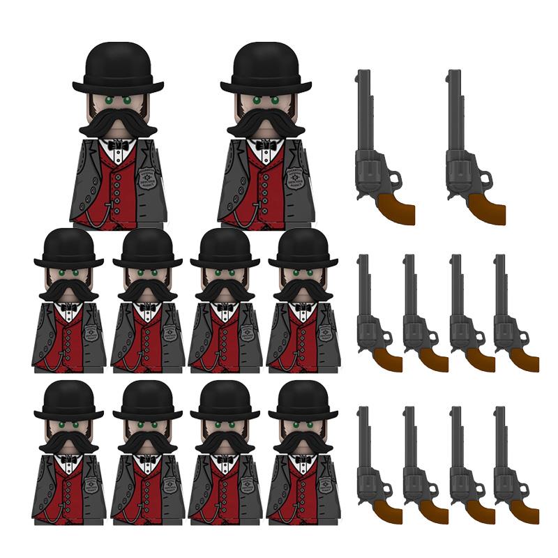 Детские игрушки Гражданская война Добровольческий корпус Пехотинцы Западный Ковбой Вооружение Снаряжение Фигурки Наборы Детские Подарки на День Рождения