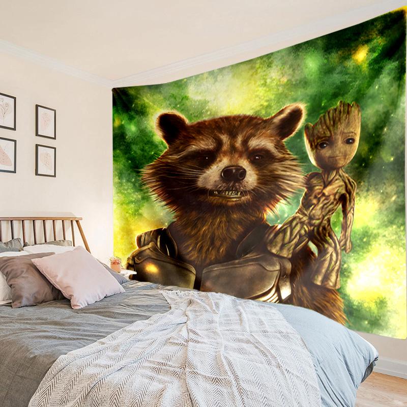 Galactic Raccoon Hero Tapestry, Unique Design Tapestry, Wall Decor for Bedroom,Livingroom, Playroom,Heartwarming Fan Holiday Gifts
