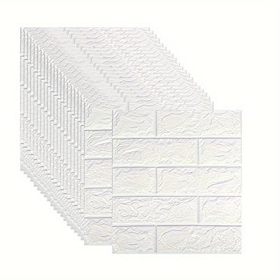 25 шт. 3D кирпичные обои, отклеивающиеся и наклеивающиеся, 3D кирпичные стеновые панели, самоклеящиеся, водонепроницаемые, из пенополиэтилена, подлежащие покраске, для спальни/телевизора и украшения дома
