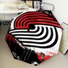 Trail Blazers Logo Umbrella Folding umbrella, automatic umbrella 8-Frame for Travel, camping Use Gift for Halloween Christmas