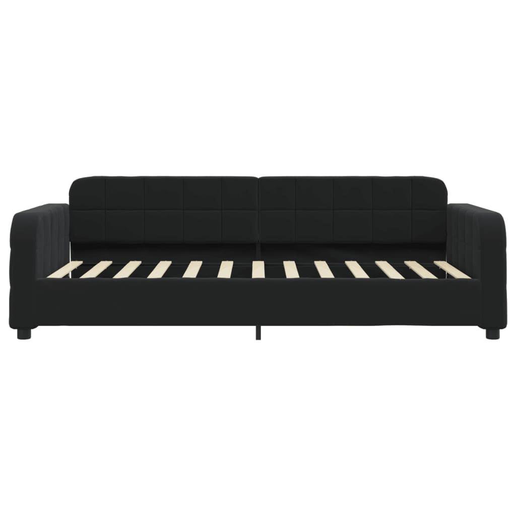 Vidaxl Sofa Z Funkcją Spania, Czarna, 90X200 Cm, Obita Aksamitem