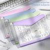 4Pcs Transparent Exam Paper Storage Bag Waterproof Expandable Binder Pockets  Back To School
