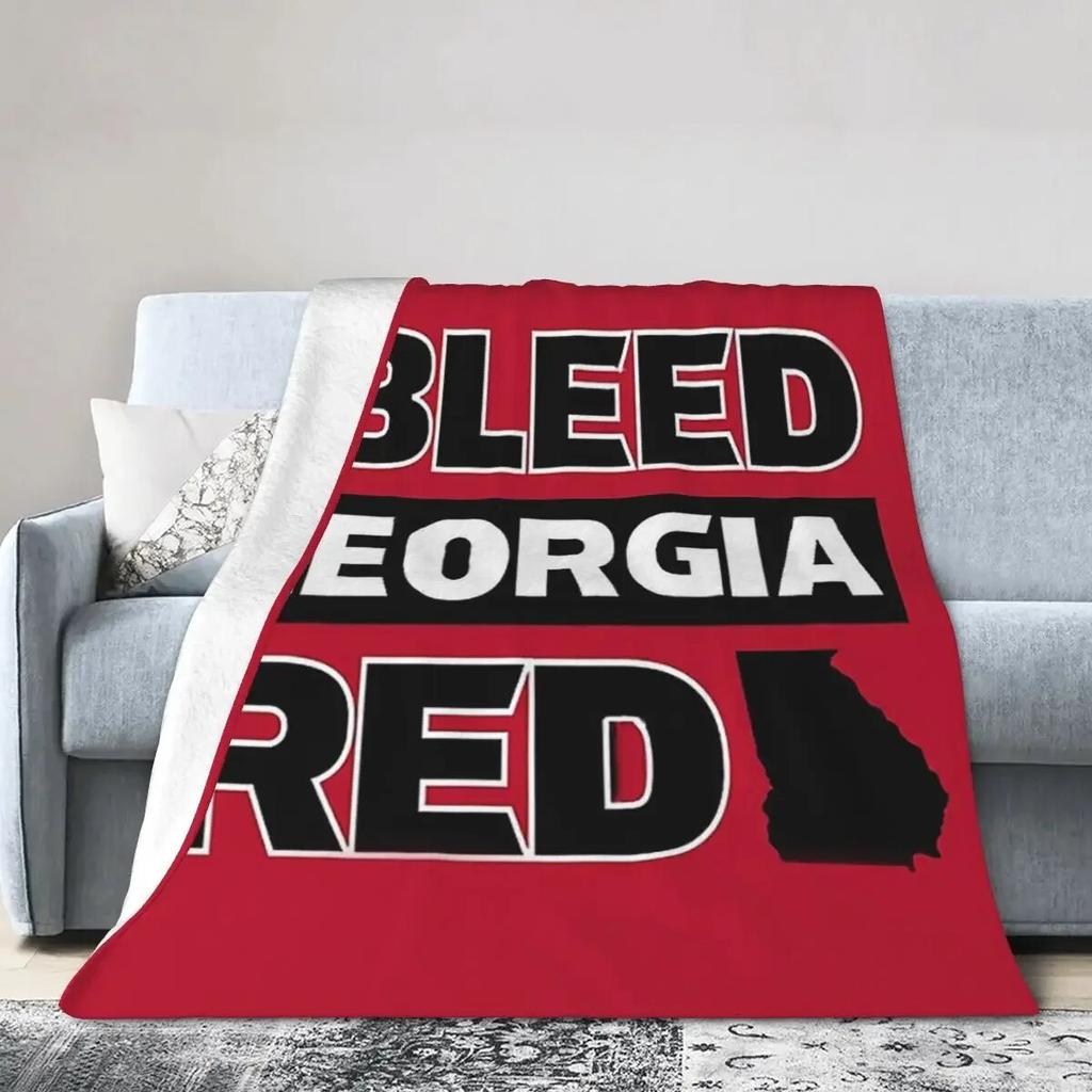 Одеяла I Bleed Red Georgia UG Bulldog Pride, мягкое теплое фланелевое одеяло, плюшевое одеяло для кровати, гостиной, пикника, путешествия, домашнего дивана