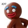 Fun Christmas Room Accessory 3D Printed Gingerbread Man Figurine, Funny Desktop Whimsical Shelf Decor Ornament, Novelty Holiday Decoration for
