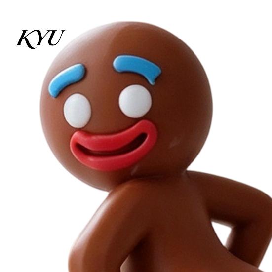Fun Christmas Room Accessory 3D Printed Gingerbread Man Figurine, Funny Desktop Whimsical Shelf Decor Ornament, Novelty Holiday Decoration for