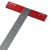 Silver & Red T-Shaped Square Ruler 6 Inch Scale Ruler  DIY Hobby Model Making Tools