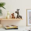 Home Décor Elk Family Matte Finish Ceramic Figurines - (Set of 3, Matte Brown)
