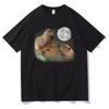 I Love Capybaras Print Men Women Fashion Casual Loose Tshirts Crew Neck Hip Hop Man Funny Tshirt Male Tee Shirt Male Streetwear