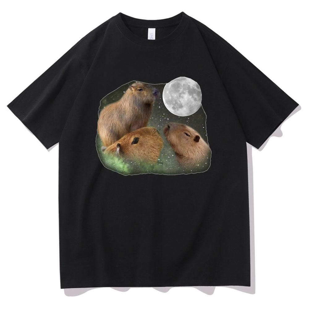 I Love Capybaras Print Men Women Fashion Casual Loose Tshirts Crew Neck Hip Hop Man Funny Tshirt Male Tee Shirt Male Streetwear