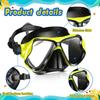 2 Pack Swimming Face Masks For Adult Swimming Snorkeling Goggles With Nose Cover Anti-Fog Clear Vision Tempered Glass For Diving Swimming
