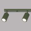 Lampa Sufitowa Nowoczesna Zielona Oliwkowa Listwa 81 Cm Ruchome Karbowane Reflektorki Do Salonu Przedpokoju 4Xgu10 10W Karbon Sollux Lighting