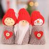 Stunning Three-piece Set Doll Gift For Classic Christmas Decorations