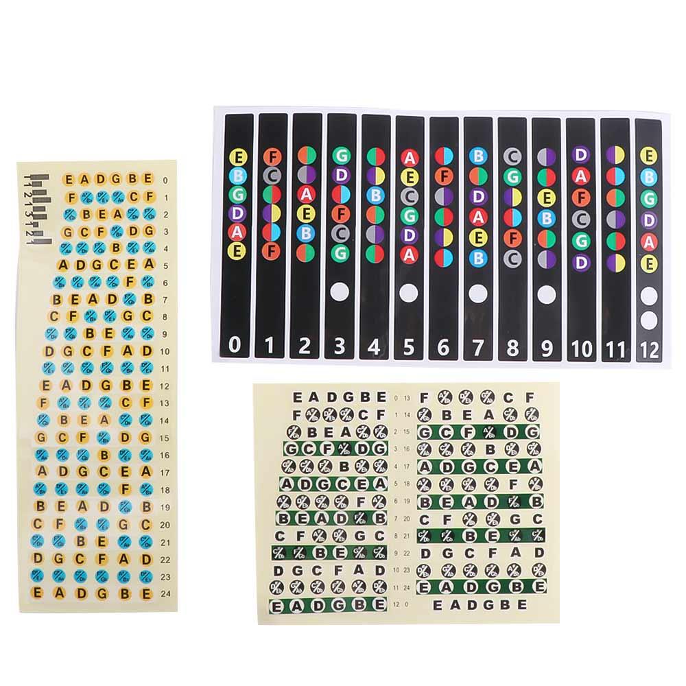 Frets Note Decal Fretboard Sticker Guitar Note Sticker Guitar Scales Stickers Guitar Chord Stickers