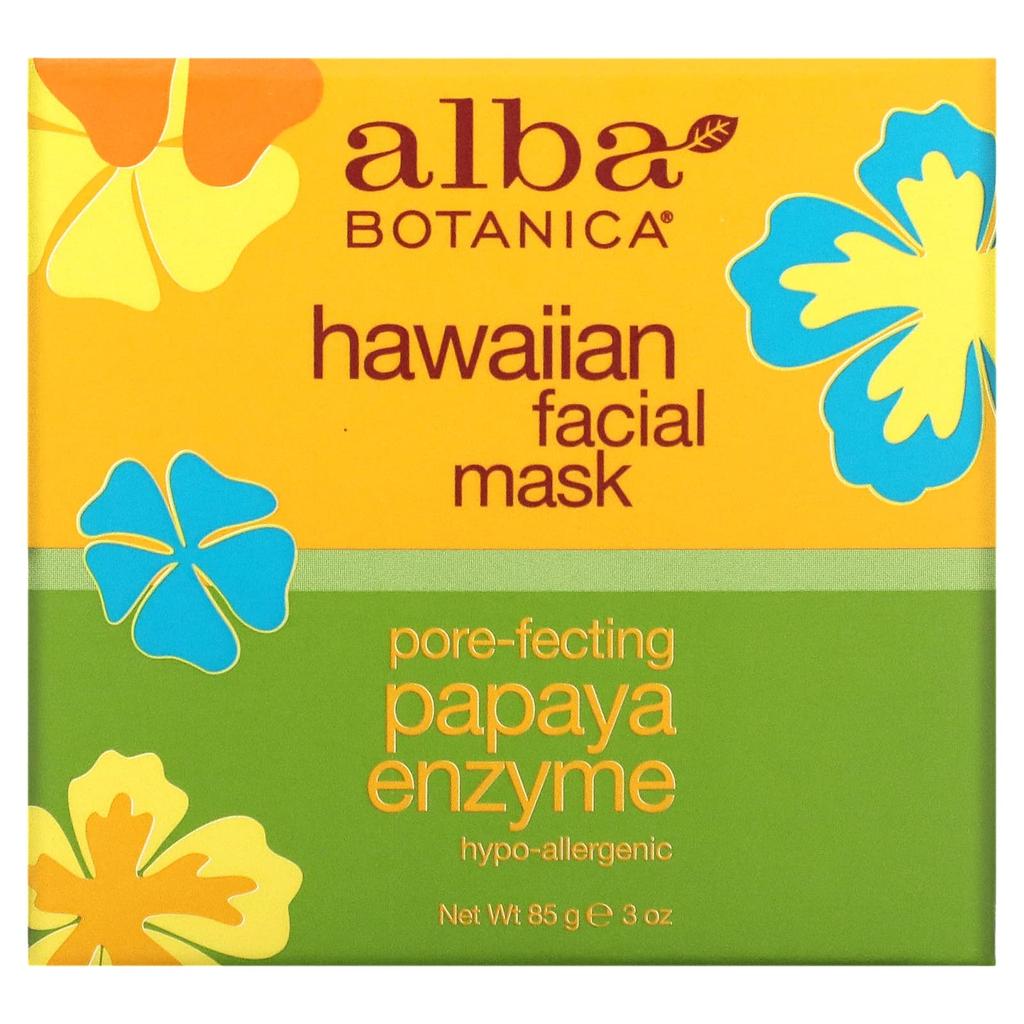 Alba Botanica Маска для лица Hawaiian Beauty, сужающая поры фермент папайи, 3 унции (85 г)
