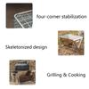 Складная уличная мини-печь из нержавеющей стали, 1 шт., портативная складная угольная плита, стропила, гриль-барбекю