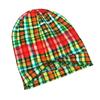 Colorful Plaid Pattern Urban Inspired Adult Beanie Fits Well with Layered Looks Morning Coffee Walks or Creative Spaces with Artistic Vibes